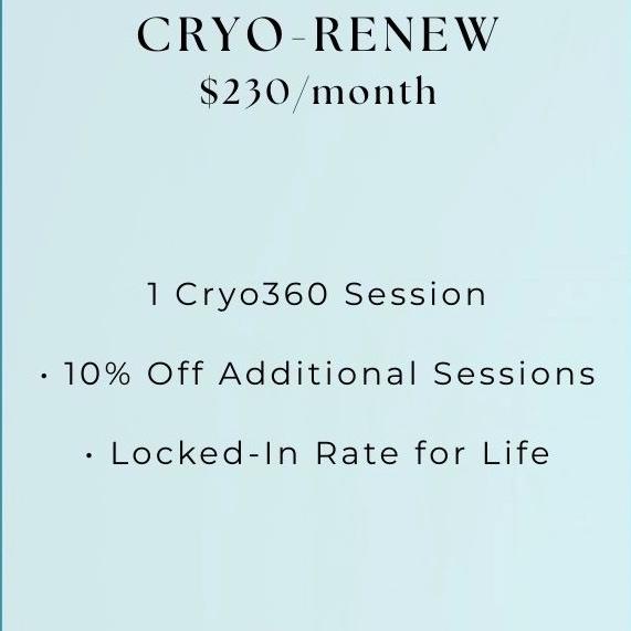 CRYO RENEW MEMBERSHIP